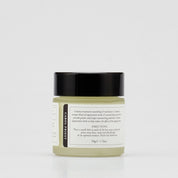 photo showcasing the back of vegetal rich rose face & neck cream by Carol Priest, a natural, organic cosmetic
