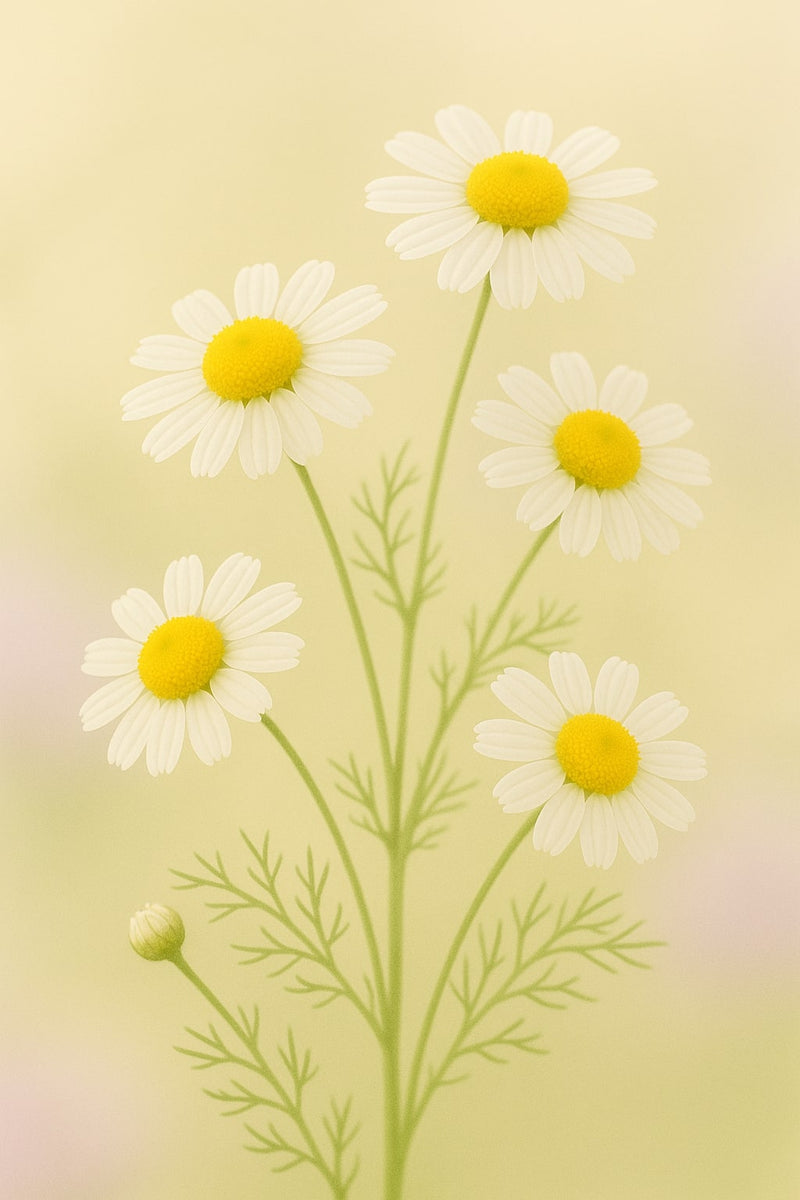 Explore the natural essence of roman Chamomile Oil, a key ingredient used in the creation of Carol Priest's natural, organic cosmetics products.