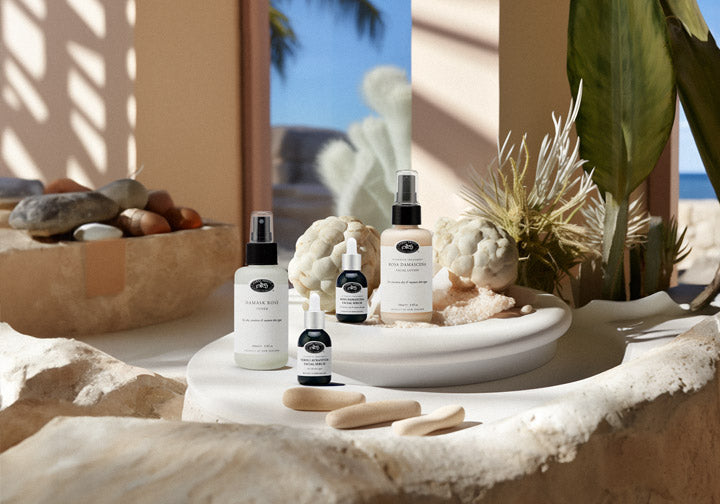 Concept photo featuring Carol Priest's skincare cosmetics aligned with spring skincare tips, promoting a revitalized complexion for the new season.