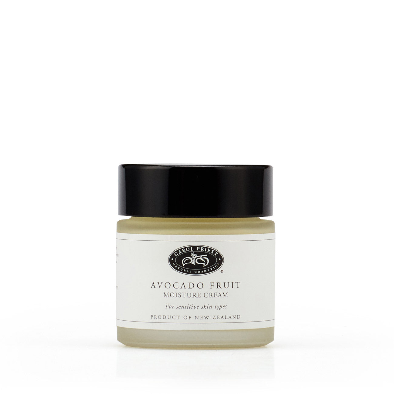 Representation of Avocado Fruit Moisture Cream, a hydrating product from Carol Priest&#39;s line of natural, organic cosmetics.