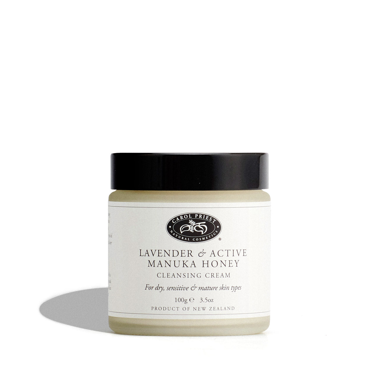photo of Lavender &amp; Manuka Honey Cleansing Cream, a gentle, hydrating cleanser from Carol Priest&#39;s natural, organic cosmetics line.