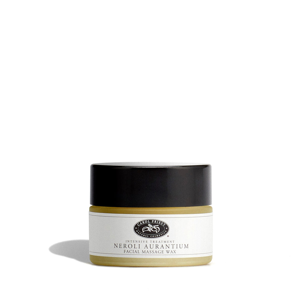 Carol Priest Natural Cosmetics Neroli Aurantium Facial Massage Wax Jar and Box