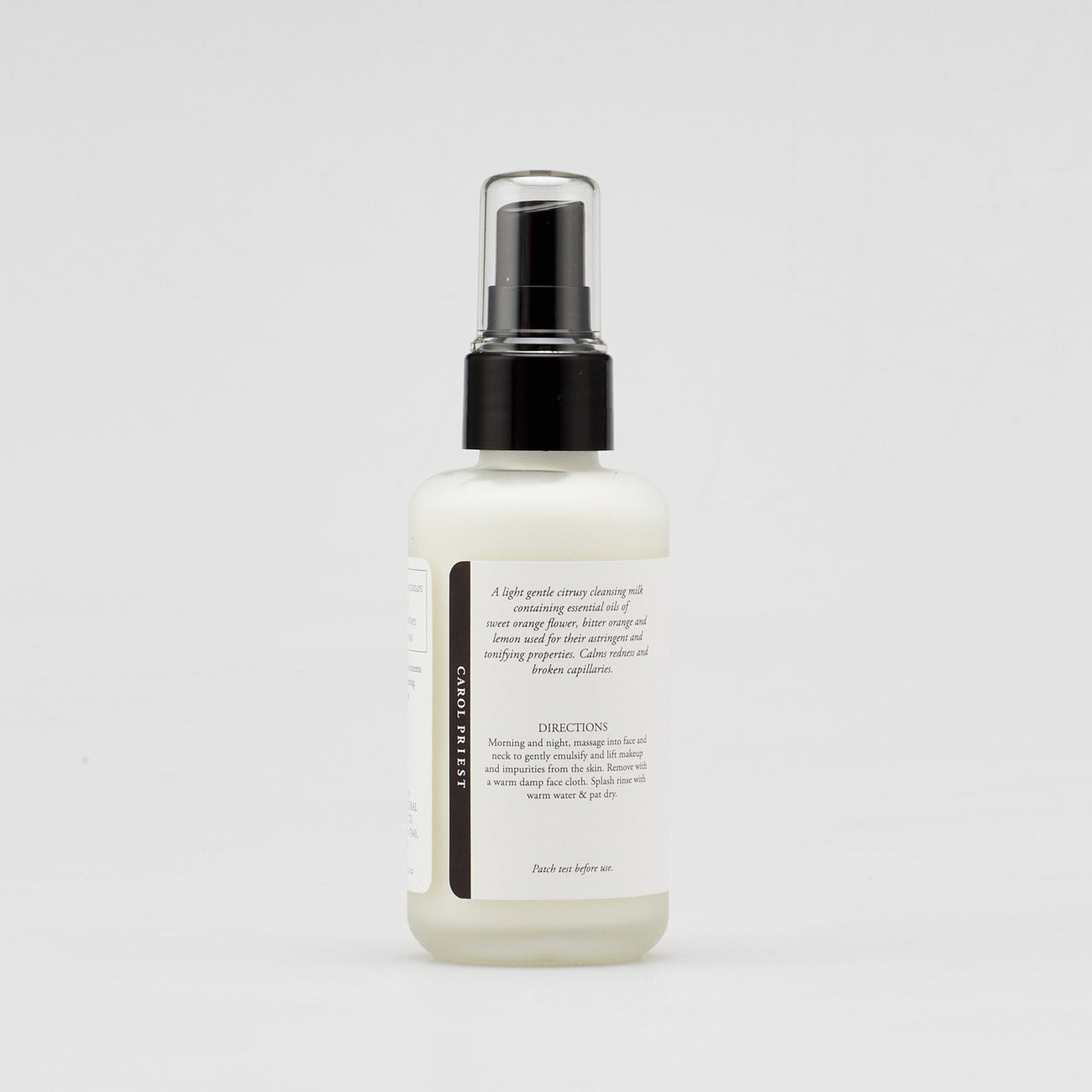 Orangeflower Cleansing Milk from Carol Priest's Neroli line, a natural and hydrating organic skincare cleanser.