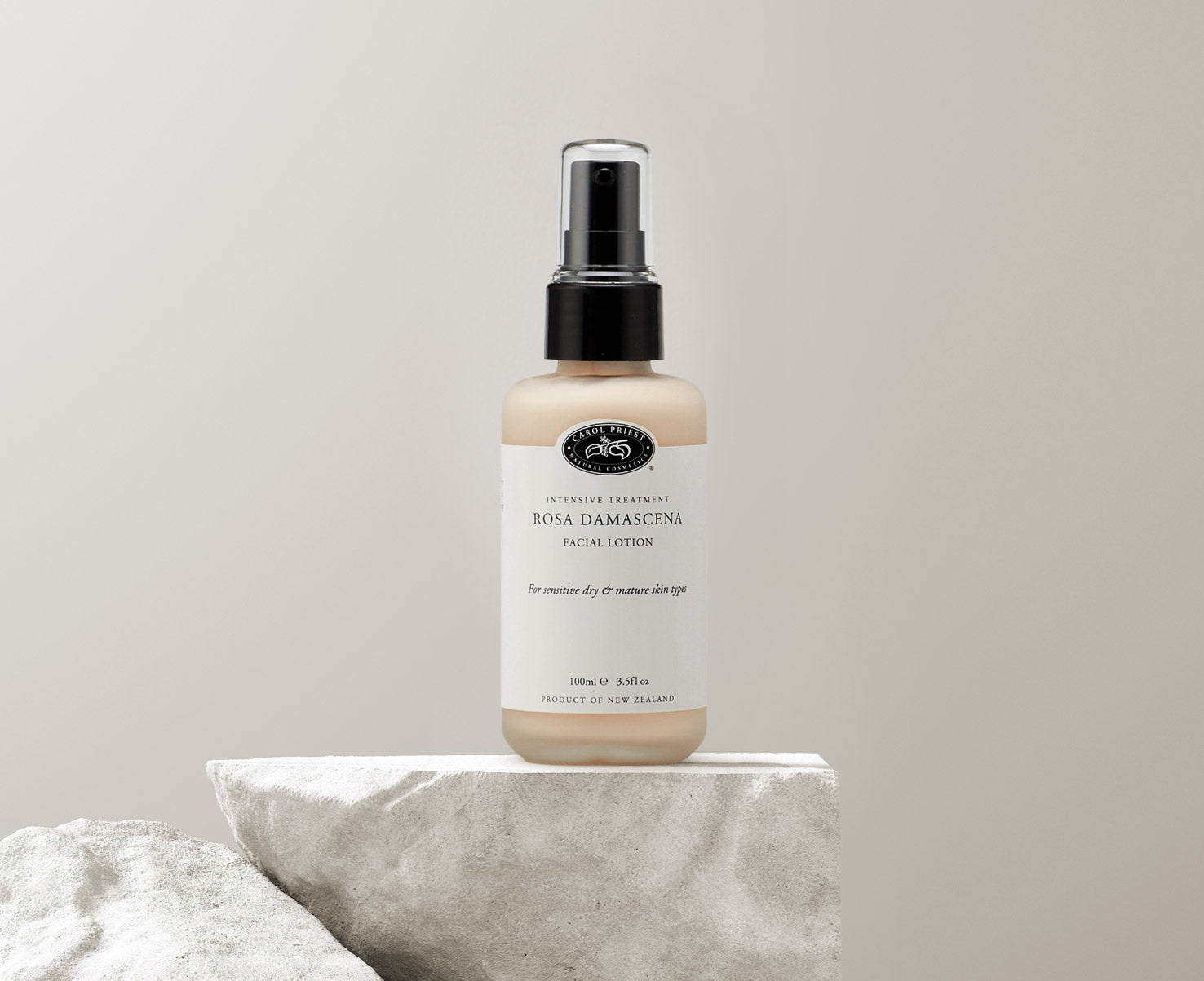 carol priest rosa damascena facial lotion, nourishing formula for the skin