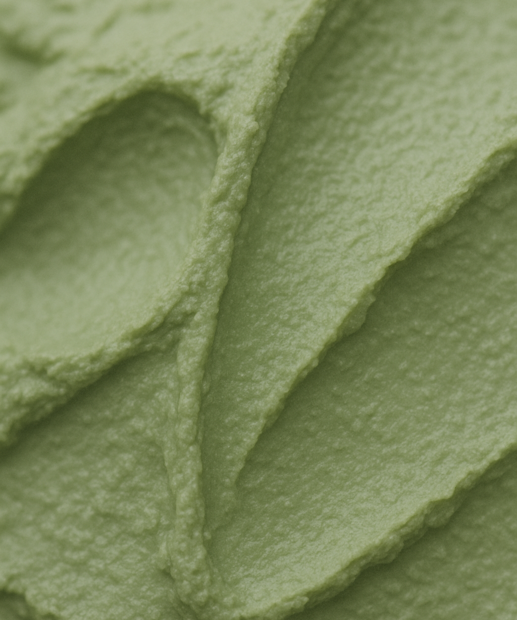 carol priest green clay mask texture