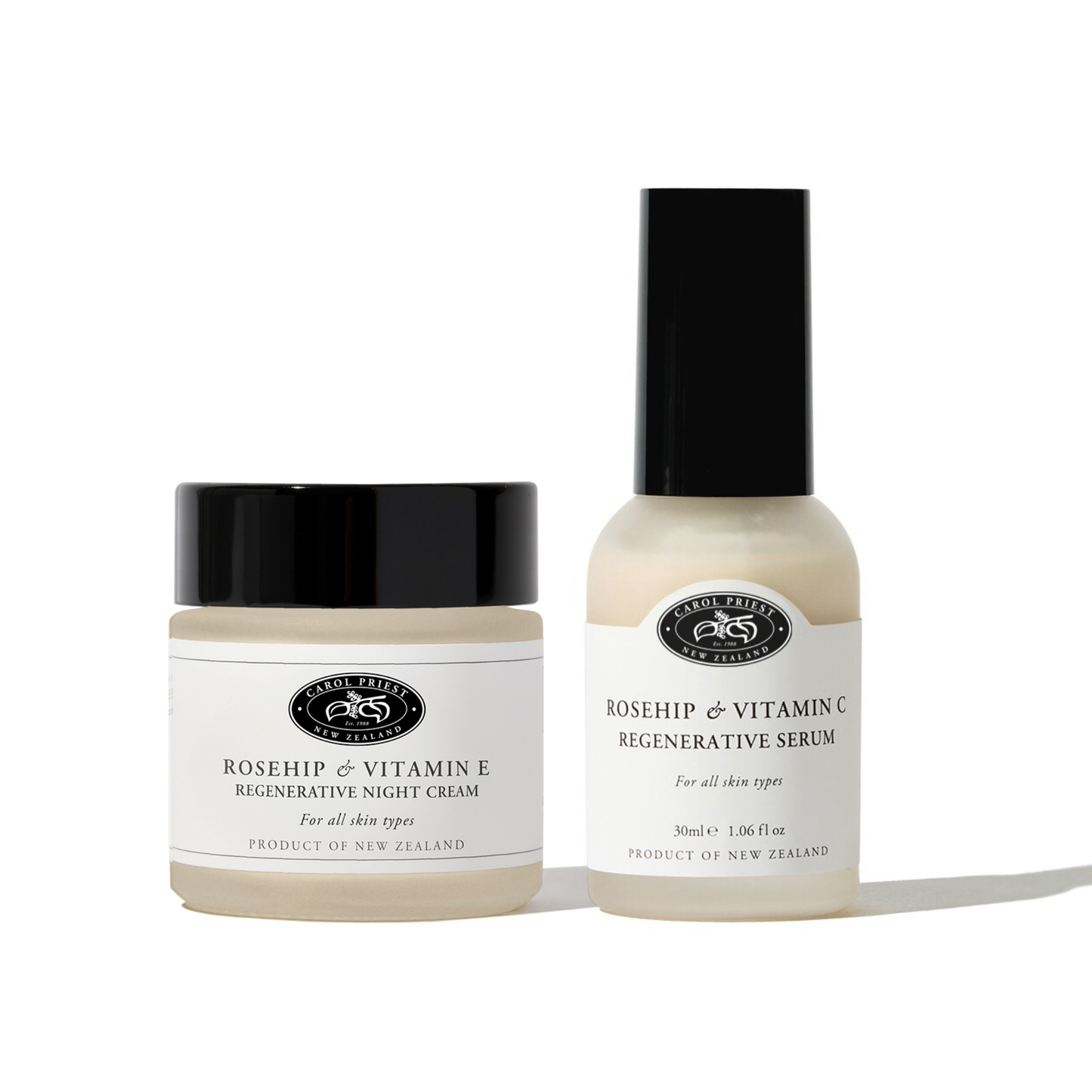 Carol Priest Regenerative Duo – skincare gift bundle, natural New Zealand skincare