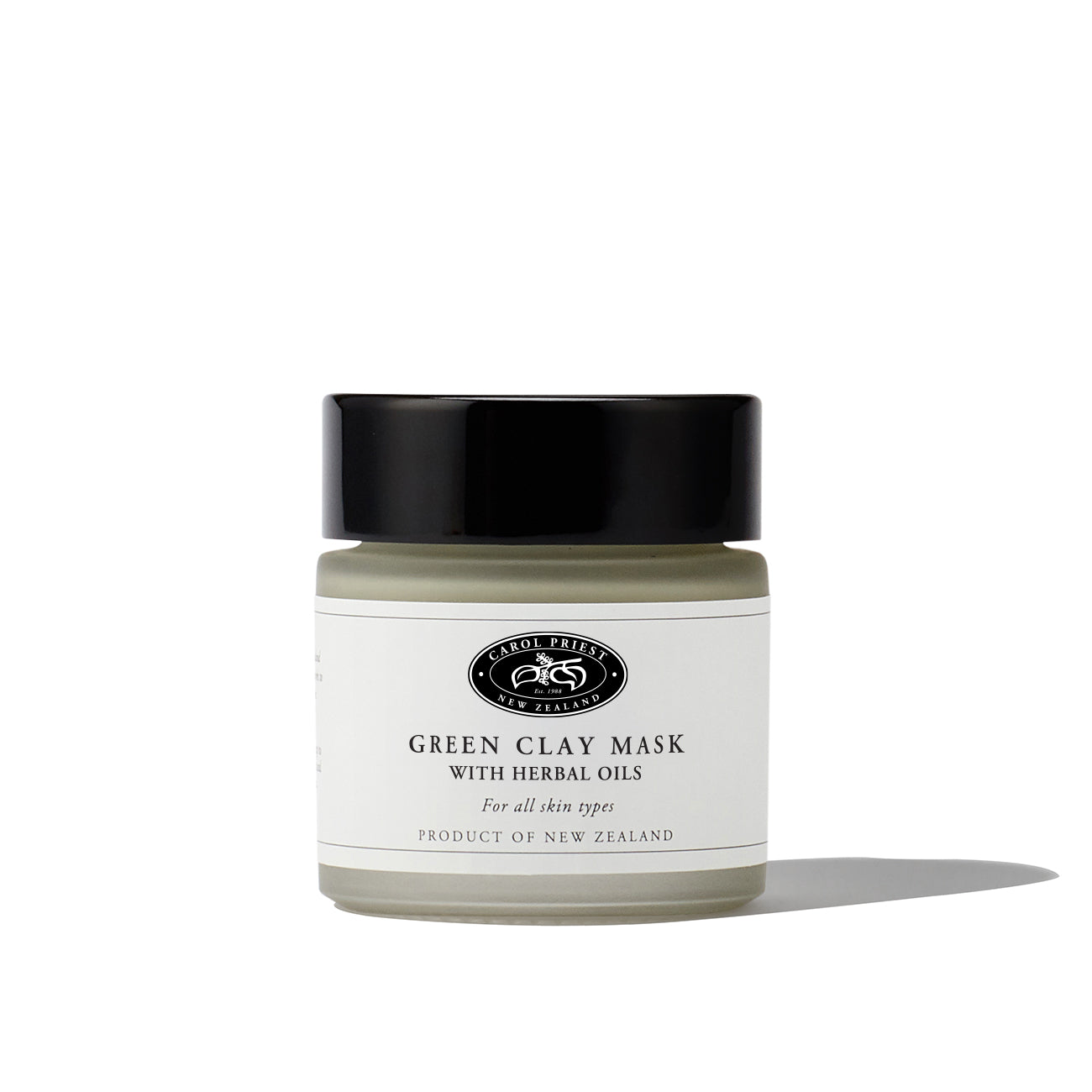 Carol Priest Green Clay Mask with Herbal Oils – organic clay face mask, natural New Zealand skincare